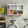 thumbnail image 3 of STANI Wall Mount Metal Cabinet with Adjustable Shelves, Wall Hanging Garage Storage Cabinets with Up-Flip Doors,Lockable Tool Chest Cabinet for Garage Basement, 3 of 13