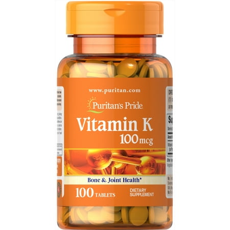 (2 Pack) Puritan's Pride Vitamin K 100 mcg-100
