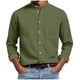 thumbnail image 2 of Ceisia Men's Regular-Fit Stand-Collar Single-Patch-Pocket Long-Sleeve Shirt Multi-Solid Gift, 2 of 6