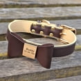 thumbnail image 4 of Beirui Cute Bow Tie Dog Collar Personalized Soft Leather Pet Puppy Collars Custom Engraved Name Adjustable XS-XL, 4 of 5