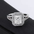 thumbnail image 4 of solitaire jewels 2.5CT Radiant Moissanite Double Halo Engagement Ring For Women, 14K Yellow Gold, 4 of 8