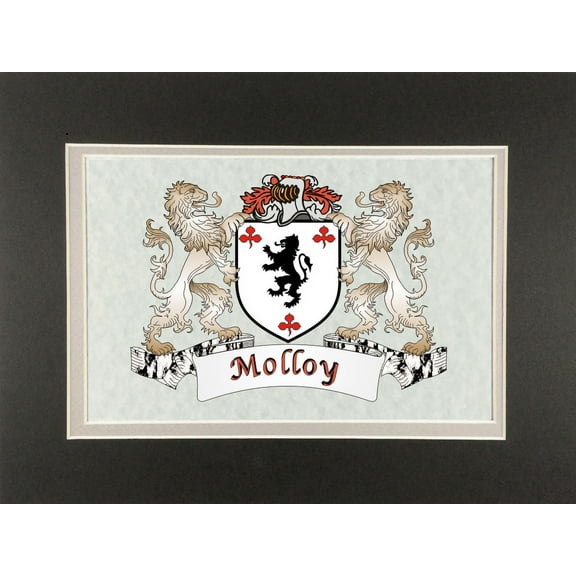 Molloy Irish Coat of Arms Print - Frameable 9" x 12"