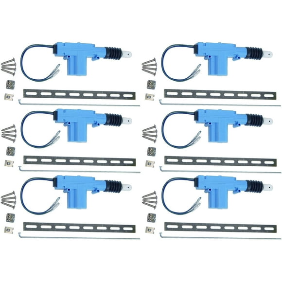 6X Bullz Audio Universal Power Door Lock 2 Wire Actuator Motor Kit BDLA-6