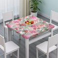 thumbnail image 3 of Pioneer Flower Floral Print Pattern Square Fitted Tablecloth with Elastic Edge,Square Table Cover,Washable Elastic Table Cover for Home Kitchen Party Decor 36"x36", 3 of 6