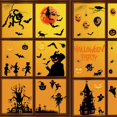 thumbnail image 2 of HAHDAXIA 72 Pcs Halloween Window Clings Decals, Halloween Double Sided Removable Window Stickers, Spooky Pumpkin Spider Window Glass Decals for Halloween Party Decorations, 2 of 7