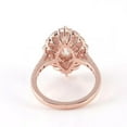 thumbnail image 6 of solitaire jewels Art Deco Marquise Moissanite Halo Engagement Ring For Women, 10K Rose Gold, 6 of 8