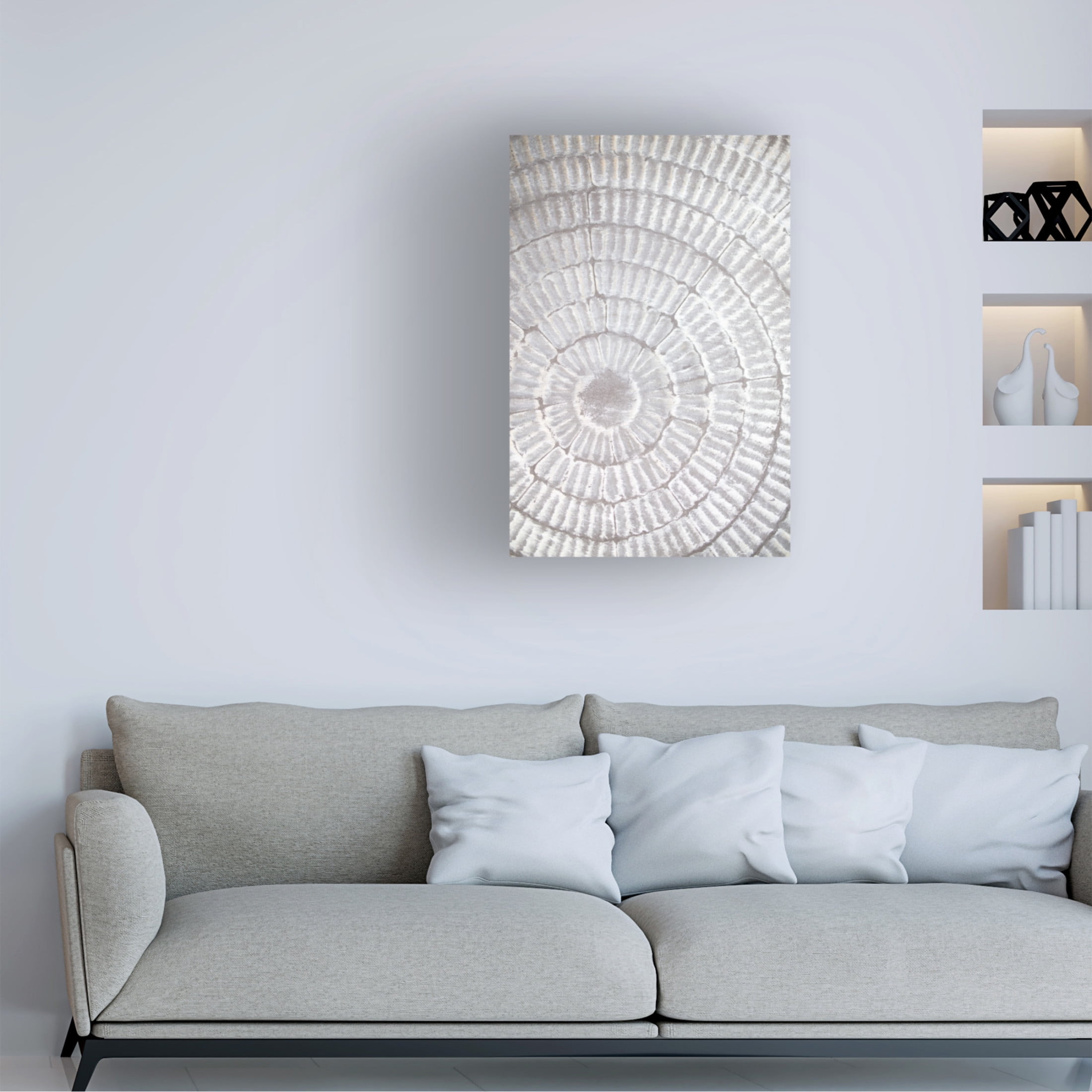 Trademark Fine Art Pictufy Studio Patternplate Grey 1 Canvas Wall Art