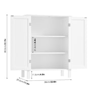Homfa Bathroom Cabinets Freestanding, Bathroom Storage Floor Cabinet, White Storage Cabinets with Doors and Shelves