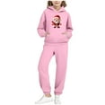 thumbnail image 2 of ATOGUTA Girl Fall Outfits Tracksuit Christmas Hoodie Sweatshirt and Sweatpants Joggers Set with Pockets Size 2T-14, Pink, 2 of 6