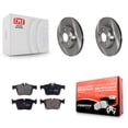 thumbnail image 1 of Transit Auto Rear Disc Brake Rotors and Semi-Metallic Pads Kit for Car Mercedes-Benz C300 C400 C350e K8F-103835, 1 of 11