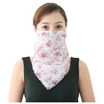 thumbnail image 3 of 2 Pack Women Sun Mask Chiffon Neck Gaiter Sun Proof Face Mask Outdoors, 3 of 3
