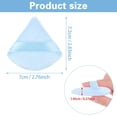 thumbnail image 3 of 2 Pieces Triangle Powder Puff Face Makeup Sponge Wedge Shape with Strap Soft Velour Powders Puffs for Mineral Powder Cosmetic Loose Powder Body Powder Wet Dry Foundation Beauty Tool, 3 of 5