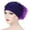 Purple, variant on Ayyufe Muslim Women Pearl Flower Hat Hijab Hair Loss Head Scarf Turban Cap Wrap