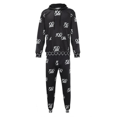 Tangnade Polo Shirts for Men Fashion Mens Autumn Winter Print Pullover Sweatshirt Top Pants Sets Sport Suit Tracksuit