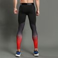 thumbnail image 1 of OULII Pantalons de Compression Légers Rouges pour Hommes, Leggings Respirants à Séchage Rapide pour le Basketball et le Cyclisme, 1 of 8