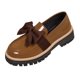 thumbnail image 1 of Mujeres Negro Muñecas Estilo Casual Grueso Vendido Muñecas de Cuero Patente, Mujeres Más Tamaño Primavera Verano Cómodas Zapatillas de Arco Zapatos, 1 of 9