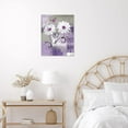 thumbnail image 3 of White Floral Wall Art Purple Butterfly with Flower Framed Canvas Wall Art for Living Room Gray Vintage Farmhouse Prints Pictures for Bathroom Bedroom Dorm Wall Decor,12x16 inches, 3 of 6