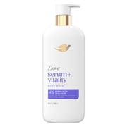 Dove Body Wash Promotes Firmer, Supple Skin Vitality Renewal 4% Restoring Serum With Collagen, 18.5 fl oz