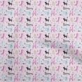 thumbnail image 1 of oneOone Cotton Cambric Light Pink Fabric Kids Animals Dress Material Fabric Print Fabric By The Yard 42 Inch Wide, 1 of 4
