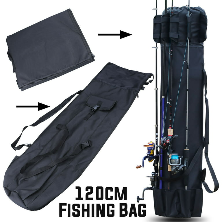 Sougayilang Fishing Rod Bag Canvas Rod Case Organizer Pole Storage Bag  Fishing Rod and Reel Carrier Organizer for Travel, Gift for Father,  Boyfriend