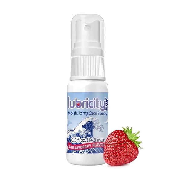 Lubricity Xtra Moisturizer Dry Mouth Spray with Xylitol for Dry Mouth, Strawberry, 0.5 fl oz
