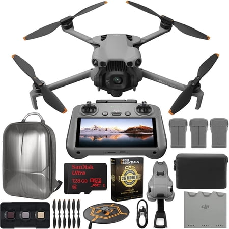 DJI Mini 5 Pro Drone Fly More Combo Plus with RC 2, 1" CMOS Sensor, 4K Video, Omnidirectional Obstacle Sensing, 3 Battery Bundle with Deco Gear CPS Exclusive 26Month Protection Pack & Accessories Kit