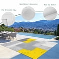 thumbnail image 3 of Yellow Grey Outdoor Rug for Patio/Deck/Porch, Non-Slip Large Area Rug 6 x 9 Ft, Abstract Geometric Oil Painting Vintage Gradient Indoor Outdoor Rugs Washable Area Rugs, Camping Rug Carpet Runner, 3 of 8
