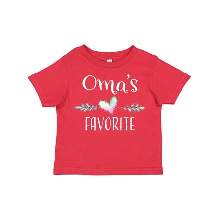 

Inktastic Oma s Favorite- Heart Grandchild Gift Toddler Boy or Toddler Girl T-Shirt