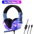 thumbnail image 1 of Casque de Jeu à Réduction de Bruit Professionnel, Casque Filaire de Sport Électronique avec Caisson de Basses à Motif Camouflage, Compatible avec PS4 Notebook Ordinateur de Bureau, 1 of 3