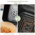 thumbnail image 3 of 50 piezas de papel para freidora de aire de cocina xiaomi, papel especial para hornear a prueba de aceite para platos de barbacoa domésticos, accesorios para horno de alimentos, marrón, 3 of 5
