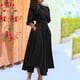 thumbnail image 2 of Vestido largo sin hombros de verano para mujer: dobladillo irregular con cinturón, corte en A para ocasiones sexys o informales, 2 of 8