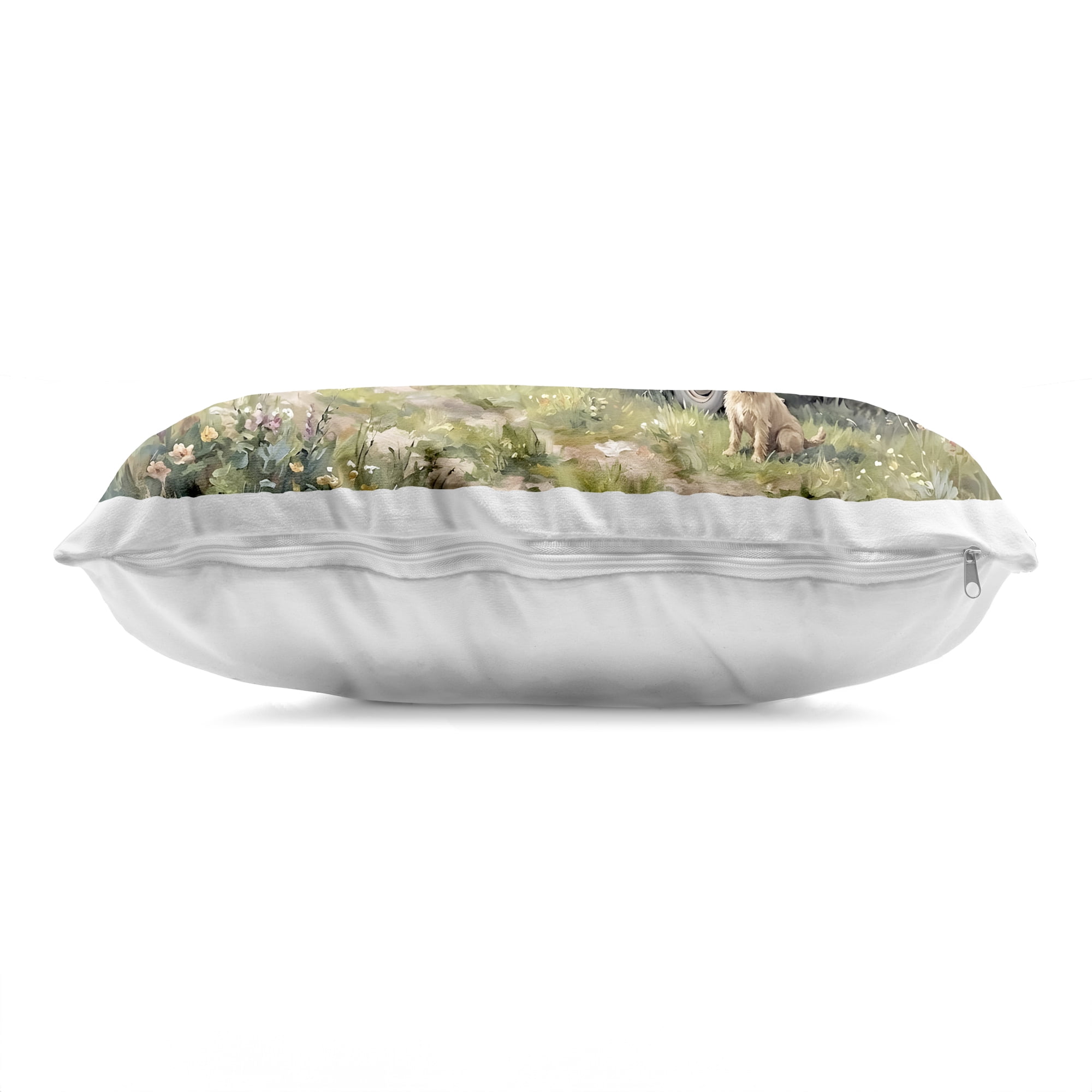 Stupell Industries Proud Dog by Truckload of Flowers Decorative Printed Throw Pillow, design by Tabz Jones, 14 x 7 x 20