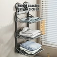 thumbnail image 3 of Multi-Layer Kitchen Suction Cup Wall-Mounted Shelf for Food Prep, Stainless Steel No-Hole Storage Rack with Non-Slip Design - Space-Saving Vegetable Utensil Organizer, 3 of 6