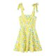 thumbnail image 5 of Vestido de algodón con estampado de limón y amarillo para mujer, minivestido sin mangas con tirantes finos, ropa de calle para vacaciones de verano, 2024, 5 of 5