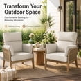 thumbnail image 7 of DTTRA 2 PACK High Back Patio Chair Cushion Set with 4 Arm Pillows, 48 x 24 x 4 in, Sand Color, 7 of 7