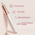 thumbnail image 4 of Finishing Touch Flawless Brows Eyebrow Hair Remover for Women, Electric Eyebrow Razor for Women with LED Light for Instant and Painless Hair Removal, Parisian Blue, 4 of 9
