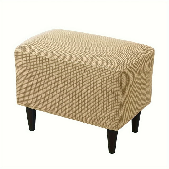 CNKOO 1pc Stretch Ottoman Cover Modern Style Dust-Proof Footstool Slipcover Living Room Decor Home Decor Elastic Ottoman Slipcovers Protective Cover ZZZ