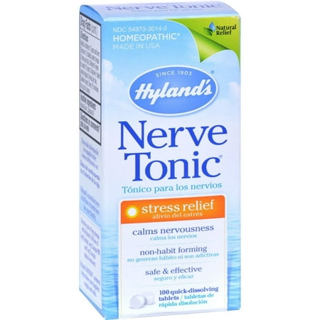 Hyland Nerve Tonic, Hyland's Nerve Tonic - 100 Tablets Pack of - 1 By Hyland (Best Medicine For Ed In Homeopathy)