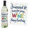 thumbnail image 5 of Big Dot of Happiness 60th Birthday - Cheerful Happy Birthday - Colorful Sixtieth Birthday Party Decor - Wine Bottle Label Stickers - Set of 4, 5 of 8
