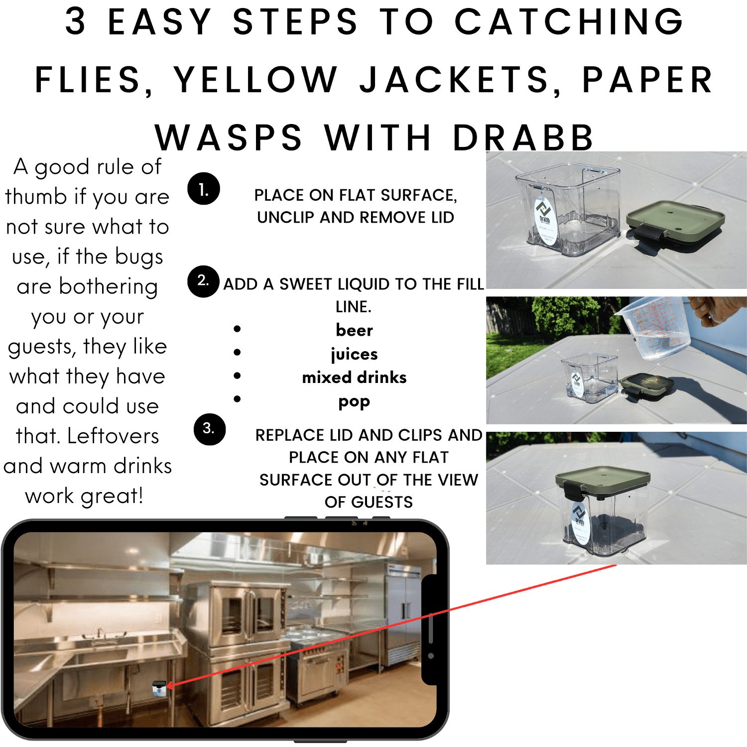 Drabb Discreet 2-Pack Wasp & Fly Traps