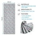 thumbnail image 2 of Blue Cartoon Unicorn Lollipop Pattern Hot Yoga Mat Towel Non Slip for Hot Yoga - Quick-Drying Yoga Mat Cover with 4 Corner Pockets with Travel Bag - Hot Yoga Towel Non Slip 74"x26", 2 of 6