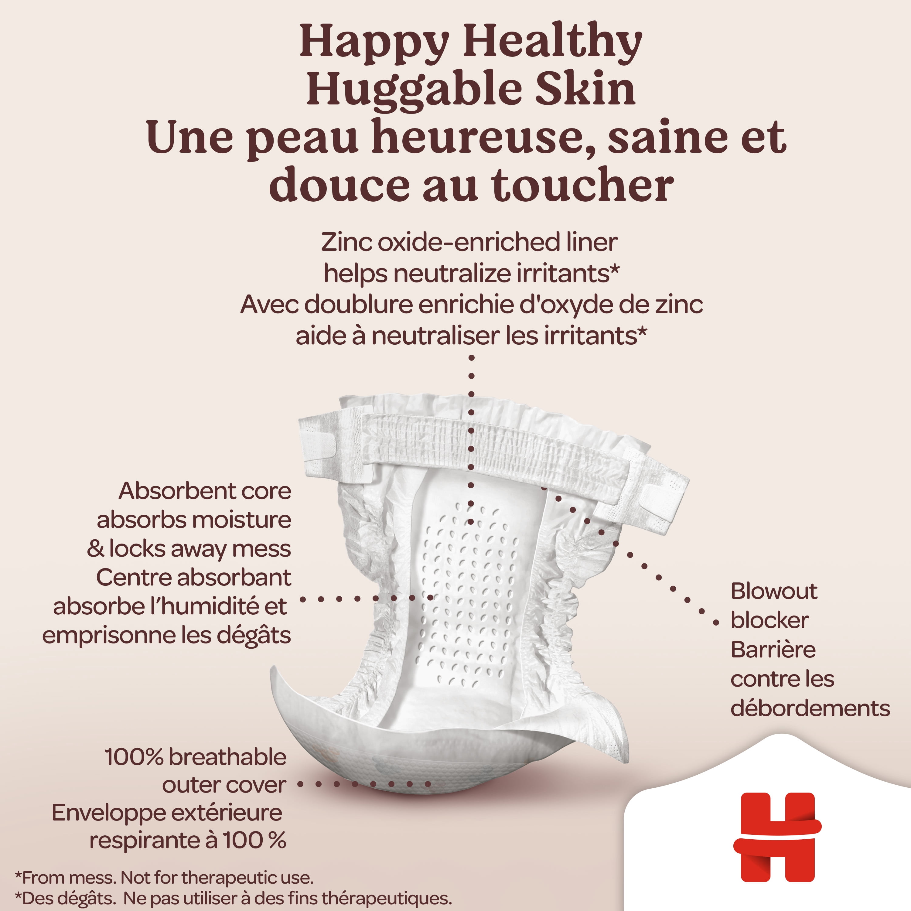 Couches pour bébé Huggies Skin Essentials, taille 4 (22 à 27 lb), 150 couches