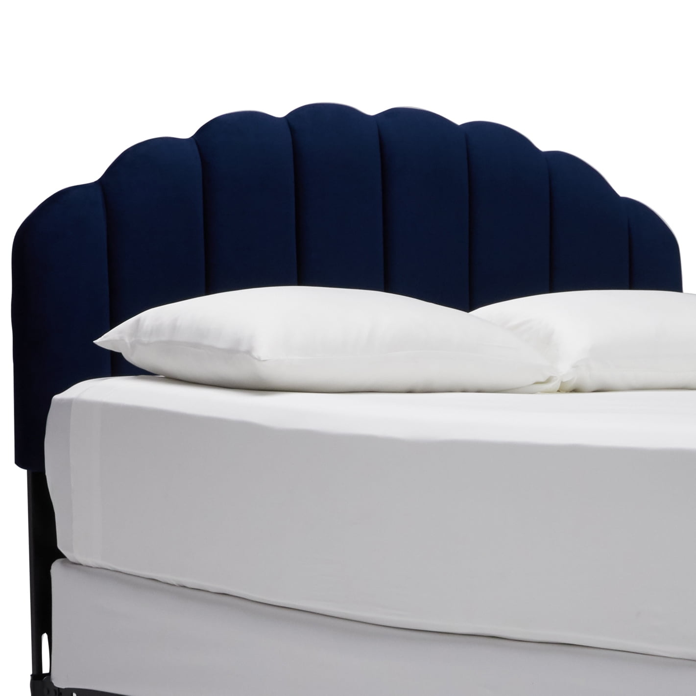 Velvet Tufted Scallop Headboard, Multiple Colors and Sizes by Drew