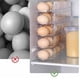 thumbnail image 4 of Huevera para refrigerador, bandeja para huevos con ruedas, organizador automático para refrigerador 2 piezas, 4 of 9