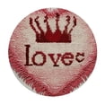 thumbnail image 4 of WYYP Heart Crown Round Tablecloth for Outdoor Picnic Camping and Indoor Kitchen Dining Party White, 4 of 8