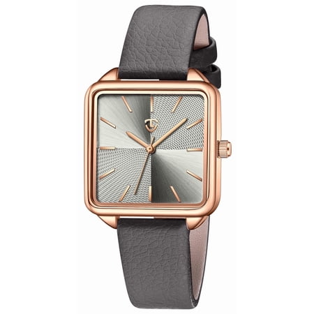 Woman Watch Elegant Square Dial Watches with Leather Strap Waterproof Classic Simple Womens Quartz Watch Gift for Woman