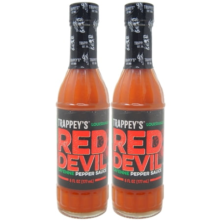 Trappey s Red Devil Cayenne Pepper Sauce Louisiana Style - 6 fl oz (2 Pack)