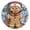 Black, variant on Happy Gingerbread Man Round Wall Clock Silent Battery Operated Home Decor for Living Room Bedroom