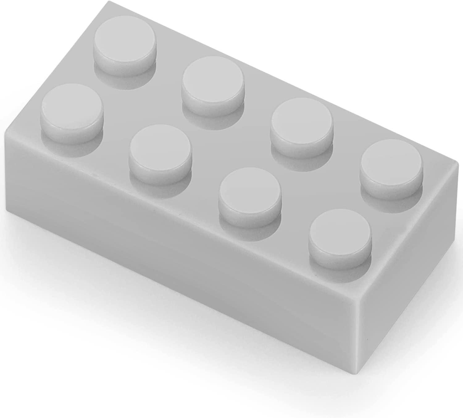 Basic Parts 320 Pieces 2x4 Light Gray Bricks Building Creative Play Blocks Set Toy Accessories Combine with Major Brick Brands (Gray Light)