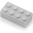 thumbnail image 2 of Basic Parts 320 Pieces 2x4 Light Gray Bricks Building Creative Play Blocks Set Toy Accessories Combine with Major Brick Brands (Gray Light), 2 of 7